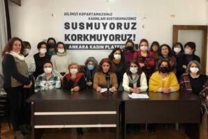 Ankara Kadın Platformu, düzenlediği basın açıklamasıyla “Kadınları ‘dilini kesmekle’ tehdit