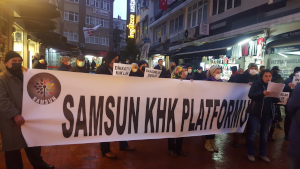 Samsun KHK’lı Platformları Birliği gerçekleştirdiği basın açıklamasını KHK’lı çocuklarına, baskıya,