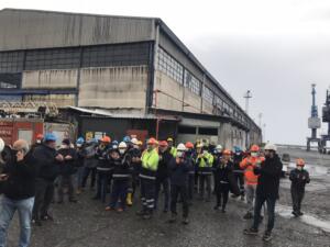 Artvin’in Hopa ilçesinde liman işçileri düşük zam dayatmasına karşı iş