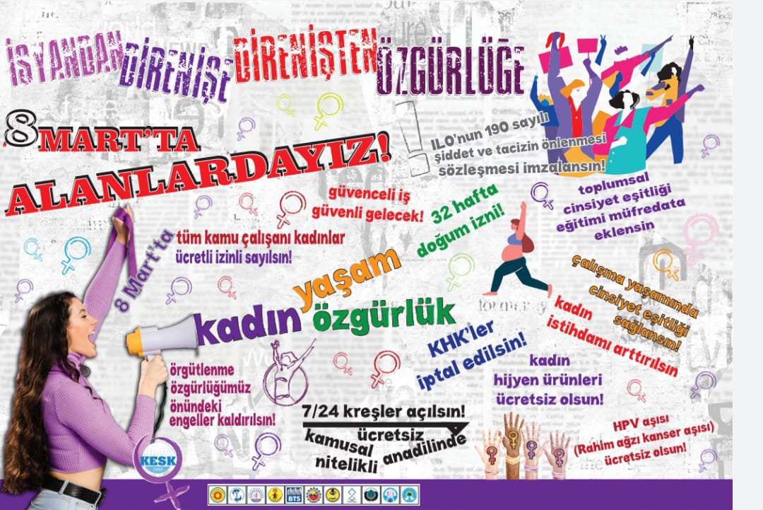Yaklaşan 8 Mart Dünya Emekçi Kadınlar mücadele günü ile ilgili