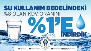 İZE’DE, İÇME SUYU KDV’Sİ YÜZDE BİR’E DÜŞÜRÜLDÜ.. Gençağa Karafazlı Cumhur