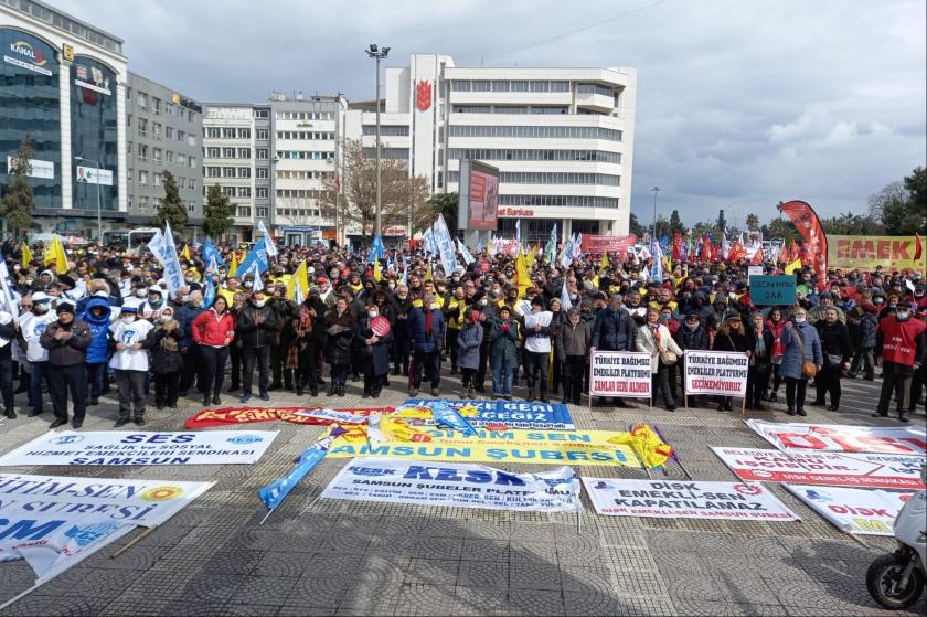 KESK, Karadeniz bölge mitingini gerçekleştirdi: İşsizliğe, yoksulluğa, zamlara hayır. &nbsp;