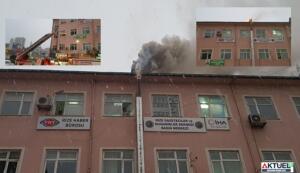 Rize merkezde TRT ve  İHA bürosunun bulunduğu binada akşam saatlerinde yangın çıktı.