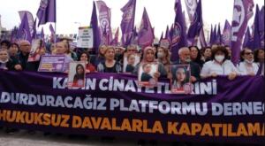 Kadın Cinayetlerini Durduracağız Platformu’na yönelik kapatma davası İstanbul’da protesto edildi: