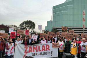 İstanbul Şişli’de “Geçinemiyoruz, ödeyemiyoruz, yoksullaşıyoruz, tükeniyoruz… Artık yeter” diyen yurttaşlar,