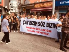 Kemalpaşalı çay üreticileri AKP’nin Çay Kanunu teklifini protesto etti: “AKP Yasanı Al Başına Çal”