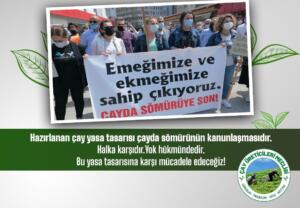 Gençağa Karafazlı AKP ‘nin TBMM getirdiği çay kanunu teklifine çay