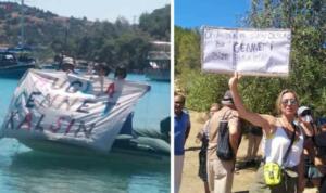 Bodrum’da yurttaşlar Mehmet Cengiz’e karşı ayağa kalktı: Cennet Koyu’nda eylem