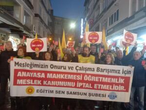 Eğitim Sen Samsun Şube Başkanı Ersin Gür AKP’nin çıkarmış olduğu