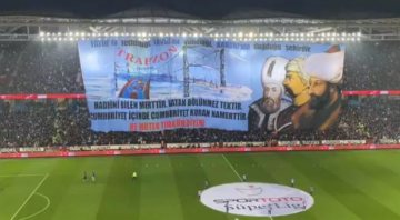 Trabzonspor taraftarı tepkilerin hedefinde… Cumhuriyet pankartında Atatürk yok