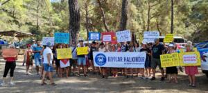 Fethiye Kıyılar Halkındır İnisiyatifi bu kez Büyük Boncuklu Koyu’nda eylem