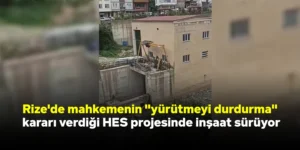 Rize İdare Mahkemesi’nin Hemşin I Regülatör ve Hidroelektrik Santrali (HES)