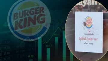 Burger King Camına  asılan notta “yemeğiniz de ‘bebek kanı var’ afiyet olsun” yazıldı.