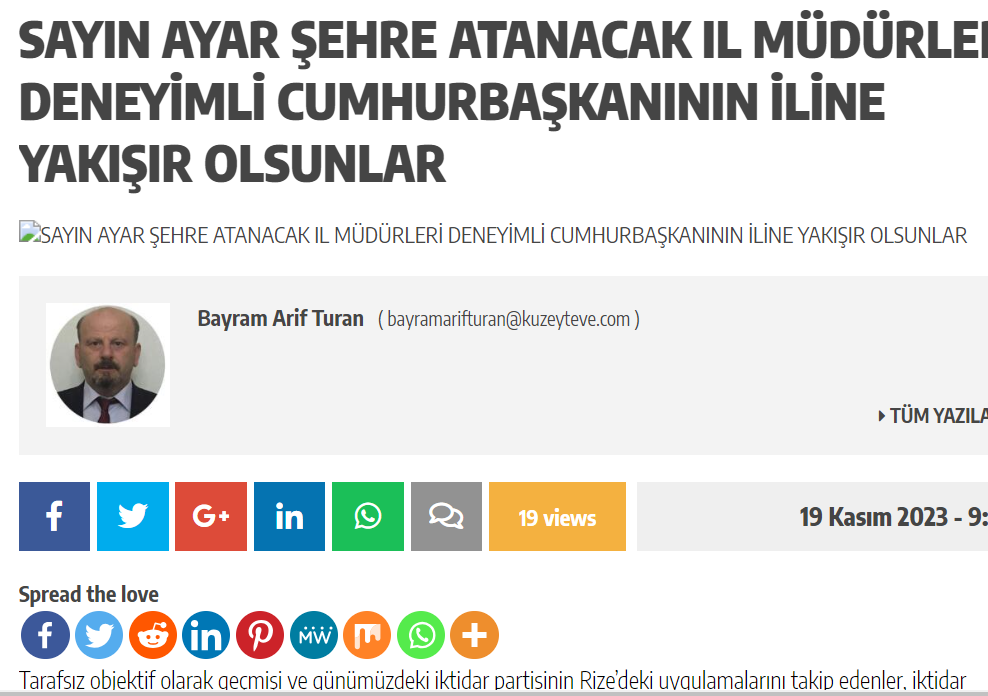 AKP il başkanı Ayar’ı kral ilan eden sözde yazar siyasetçilere racon kesiyor