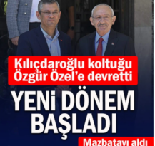 Kemal Kılıçdaroğlu koltuğu Özgür Özel’e devretti