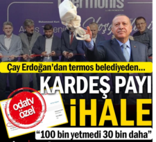 Çay Erdoğan’dan termos belediyeden