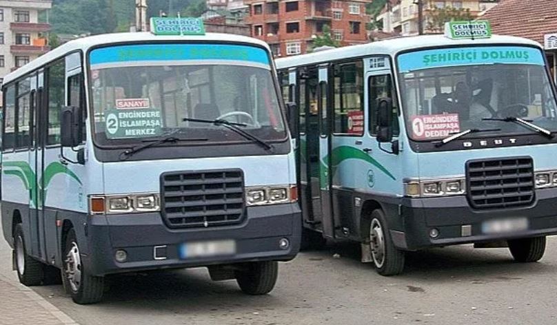 Rize’de Şehir İçi Dolmuş ve Halk Otobüsü Ücretlerine Zam