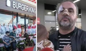 Rize’de bir yemek zinciri şubesinin açılışına katılarak ”Kahrolsun İsrail” sloganı