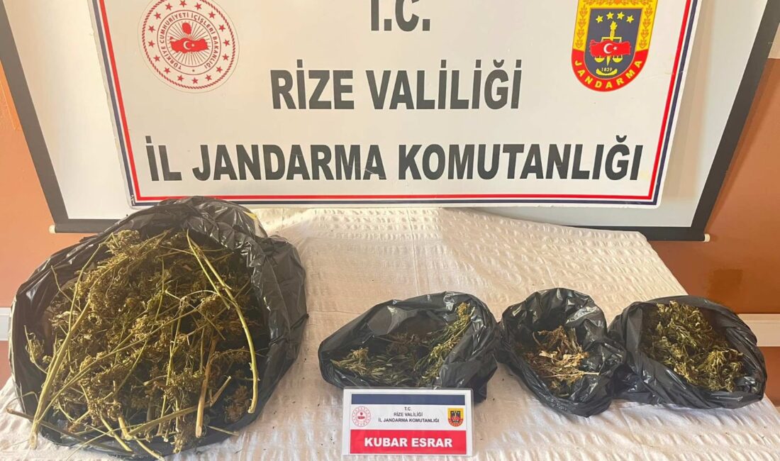 Rize İl Jandarma Komutanlığı, uyuşturucu ve uyarıcı madde ticareti ile