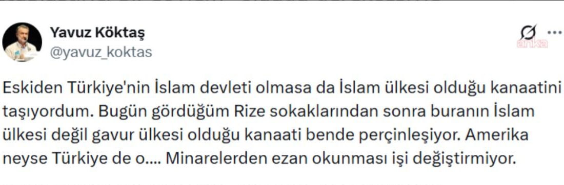 HABER: GENÇAĞA KARAFAZLI (RİZE) – Rize’yi “gavur ülkesi” benzetmesiyle tartışmaların