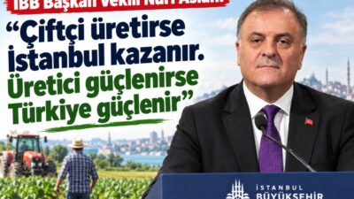 İBB Başkan Vekili Nuri Aslan, belediye tarafından sağlanan yağlık ayçiçeği